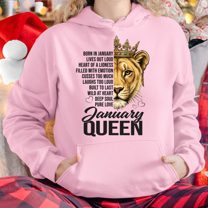 JANUARY – January Queen – Born In January – Living Legend Wild At Heart Very Rare – Birthday Gift – Women Shirt (SKU2603-27-01)
