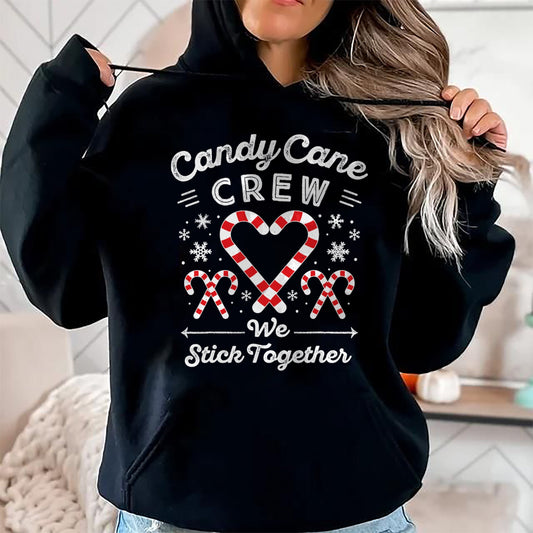 Christmas Candy Cane Heart Holiday Family Matching Pajama PJ T-Shirt - Christmas Unisex T-Shirt/Hoodie/Sweatshirt - HNDS00