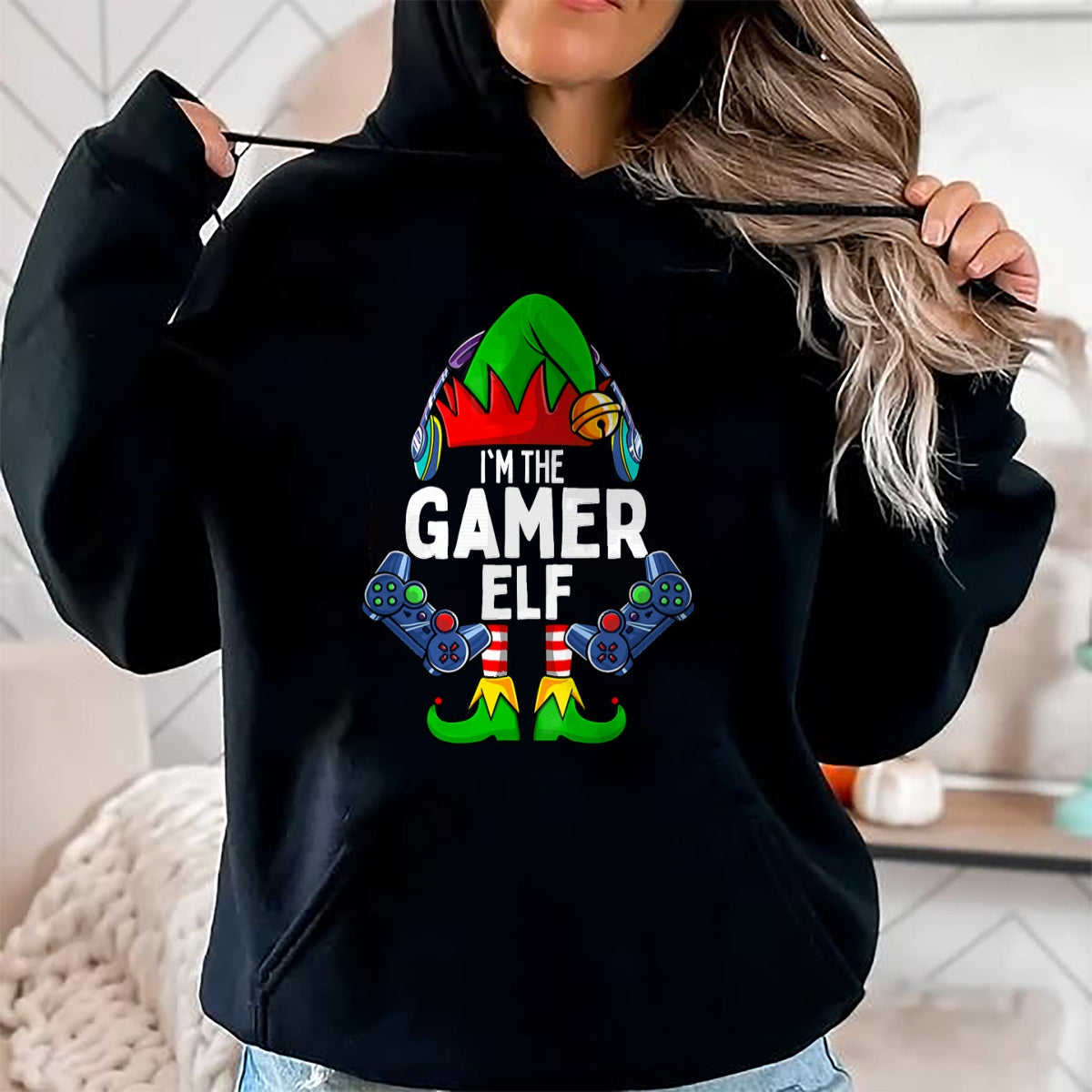 Gamer Elf Matching Family Christmas T-Shirt - Christmas Unisex T-Shirt/Hoodie/Sweatshirt - HNDS00