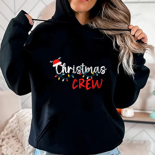 Christmas Crew Xmas Lights Family Matching Pajamas Holiday T-Shirt - Christmas Unisex T-Shirt/Hoodie/Sweatshirt - HNDS00