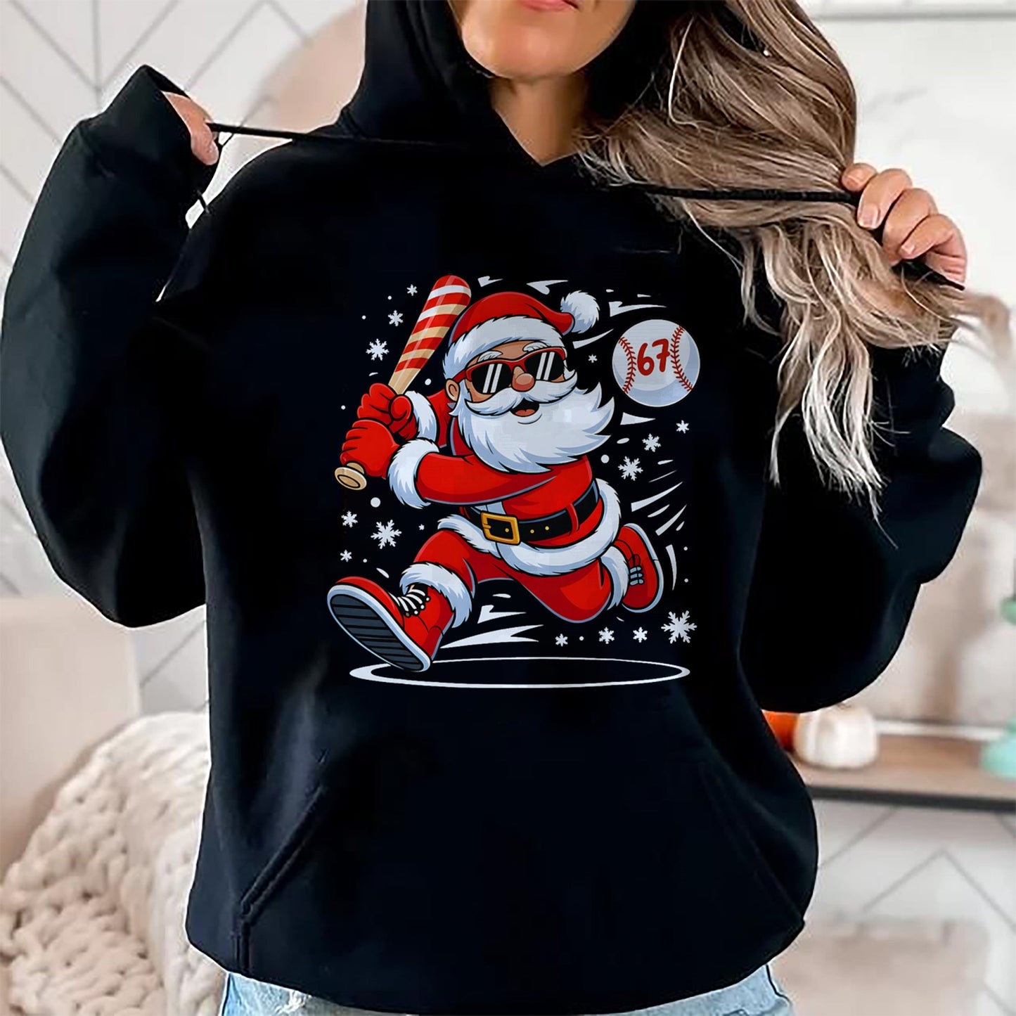 Funny Baseball Santa 67 Christmas Xmas Pajamas Boys T-Shirt - Christmas Unisex T-Shirt/Hoodie/Sweatshirt - HNDS00
