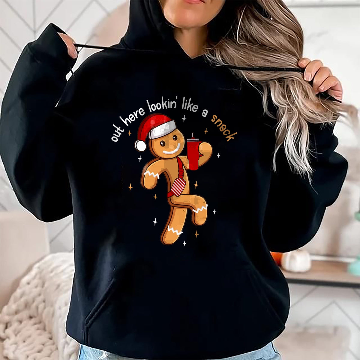 Out Here Looking Like A Snack Funny BouJee Xmas Gingerbread T-Shirt - Christmas Unisex T-Shirt/Hoodie/Sweatshirt - HNDS00