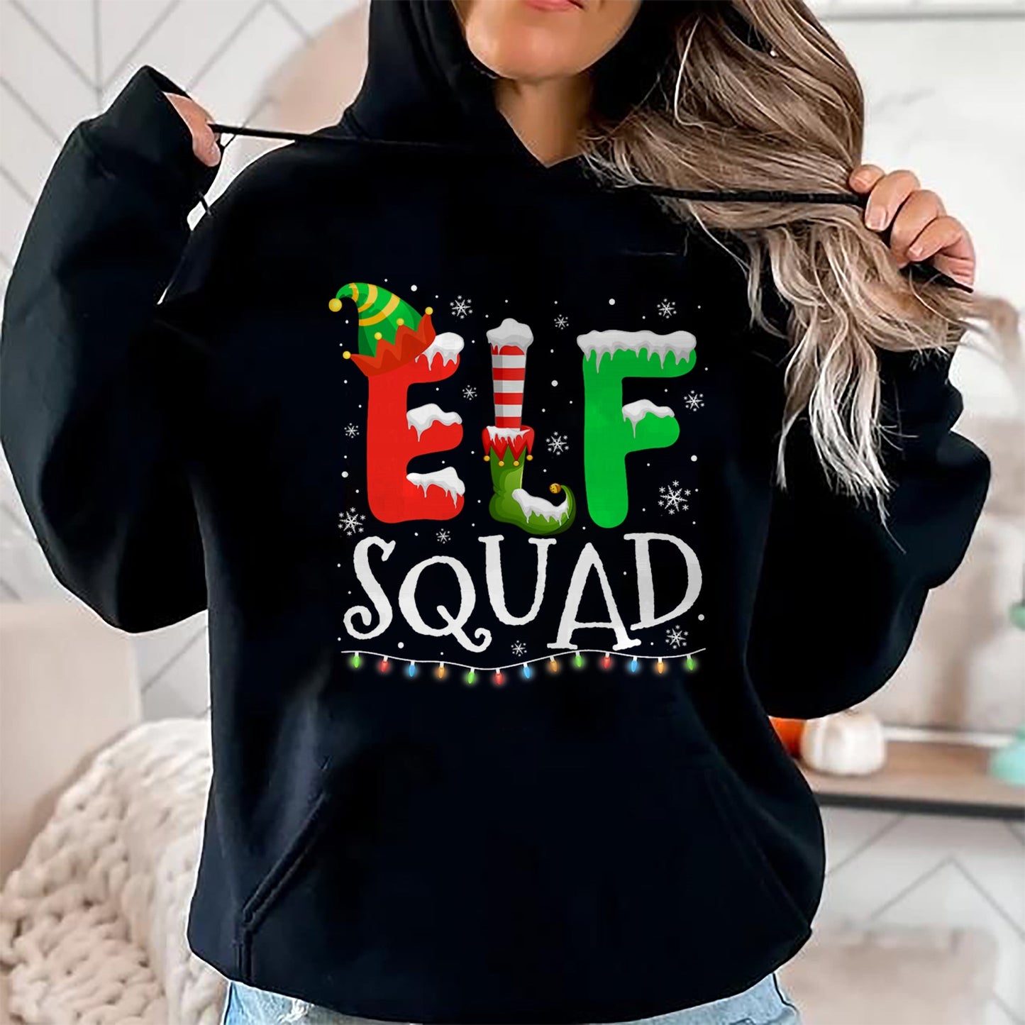 Elf Family Christmas Matching Pajamas Xmas Elf Squad T-Shirt - Christmas Unisex T-Shirt/Hoodie/Sweatshirt - HNDS00