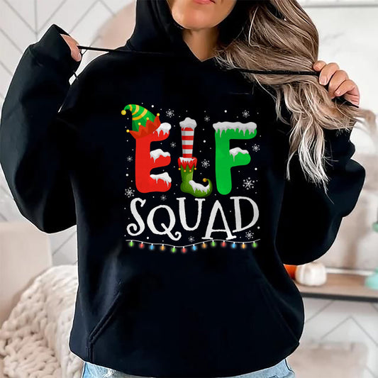 Elf Family Christmas Matching Pajamas Xmas Elf Squad T-Shirt - Christmas Unisex T-Shirt/Hoodie/Sweatshirt - HNDS00
