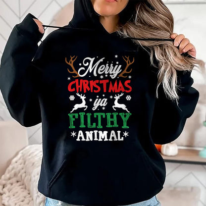 Merry Christmas Animal Filthy Ya Xmas Pajama T-Shirt - Christmas Unisex T-Shirt/Hoodie/Sweatshirt - HNDS00