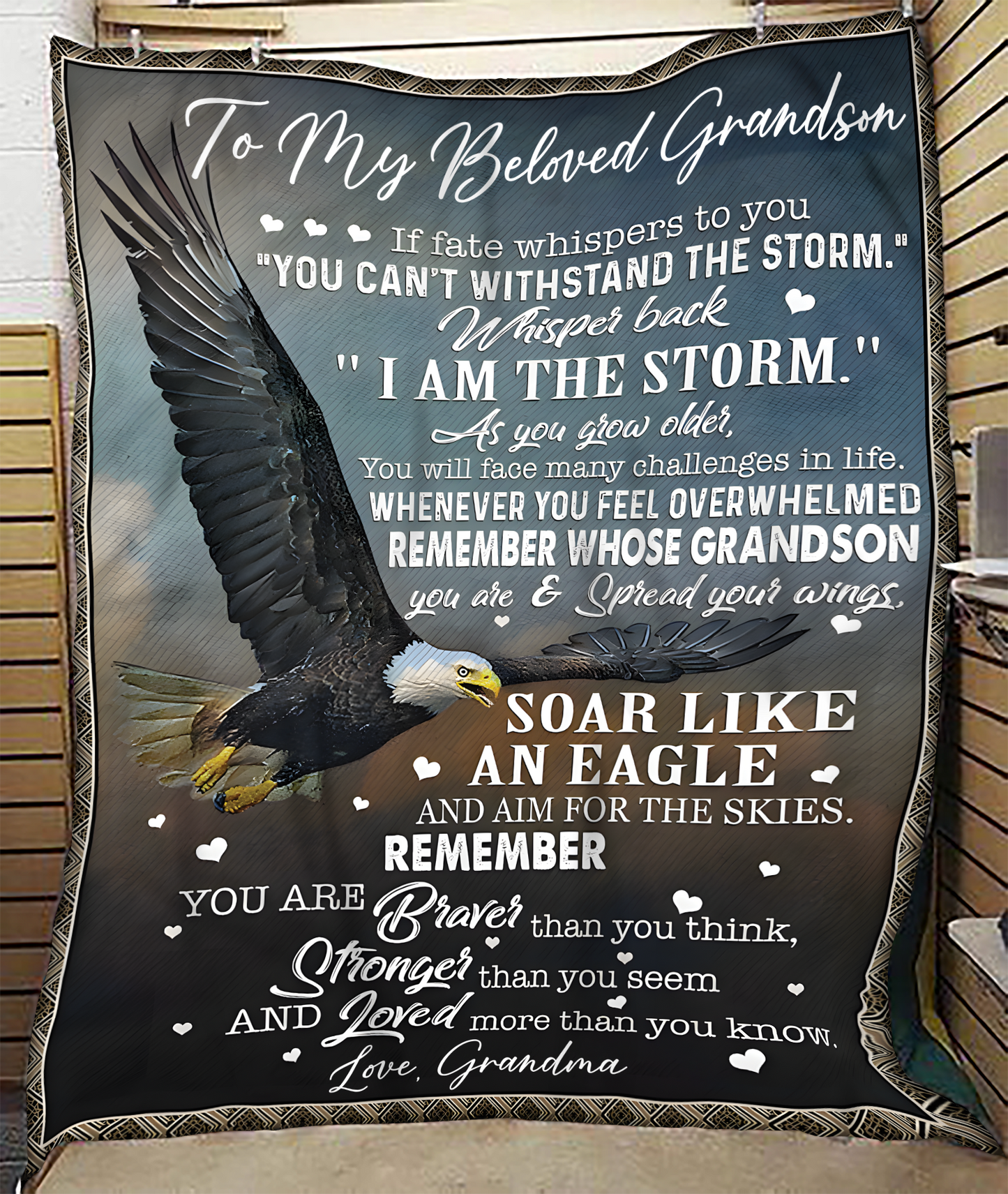 Special Gift For Your Grandson Blanket - From Grandma (SKUB12-83)