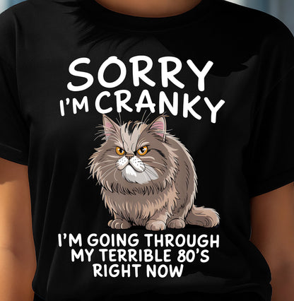 SORRY I AM CRANKY, 80'S - BIRTHDAY SHIRT FOR WOMEN - KATE00 (SKU12-254)