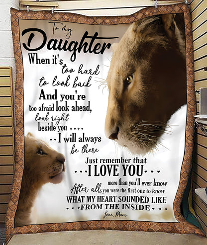 TO MY DAUGHTER - GIFT FOR DAUGHTER - Sherpa Fleece Quilt Blanket (SKUB08-20)