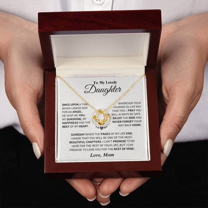 TO MY DAUGHTER FROM MOM - Premium Love Knot Necklace