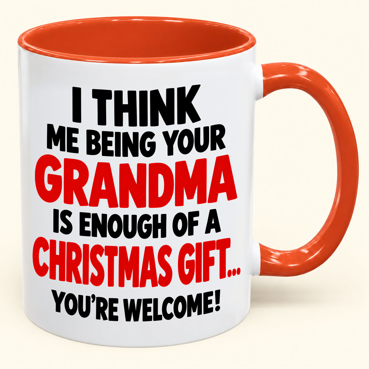 Christmas Mug - Being Your Grandma Is Enough Of A Christmas Gift - Funny Christmas Gift - FROM GRANDMA TO GRANDCHILD (SKU2610-440)