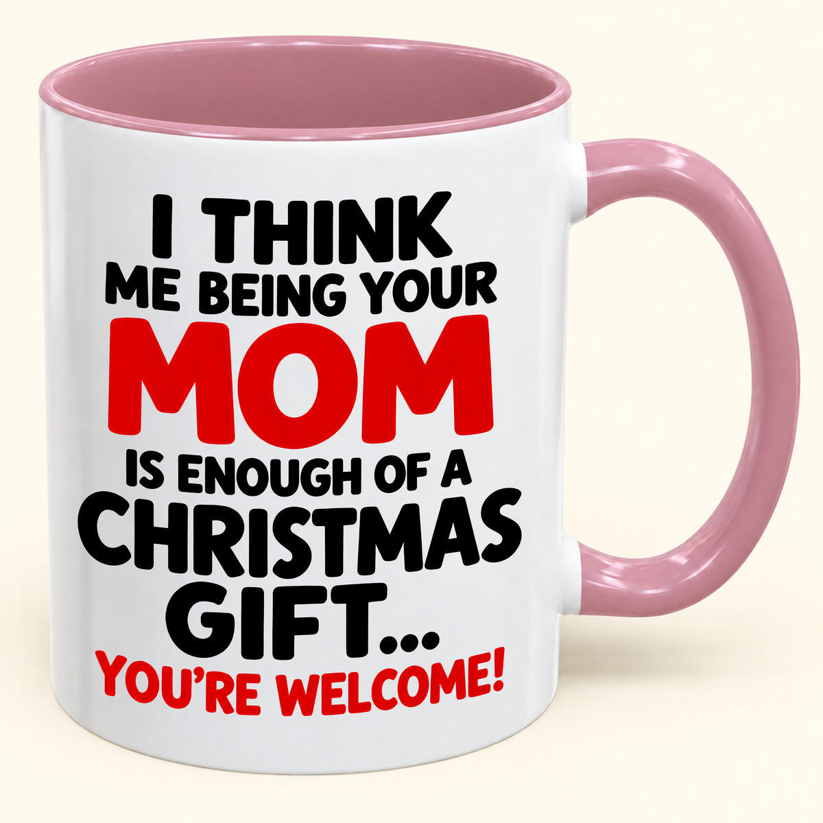 Christmas Mug From Mom - Being Your Mom Is Enough Of A Gift - Funny Christmas Gift For Child (SKU2610-275)