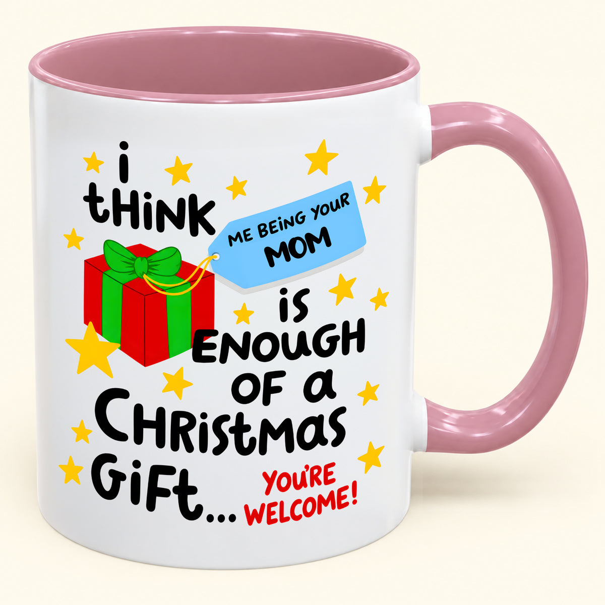 Christmas Mug From Mom - Being Your Mom Is Enough Of A Gift - Funny Christmas Gift For Child (SKU2610-274)