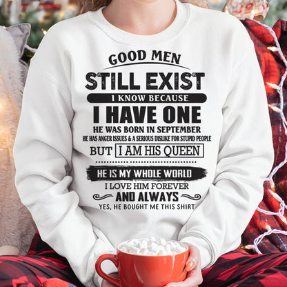 September - Good Men Still Exist - Perfect Gift For Girlfriend, Wife From Husband - KATE09 (SKU07-166-09)