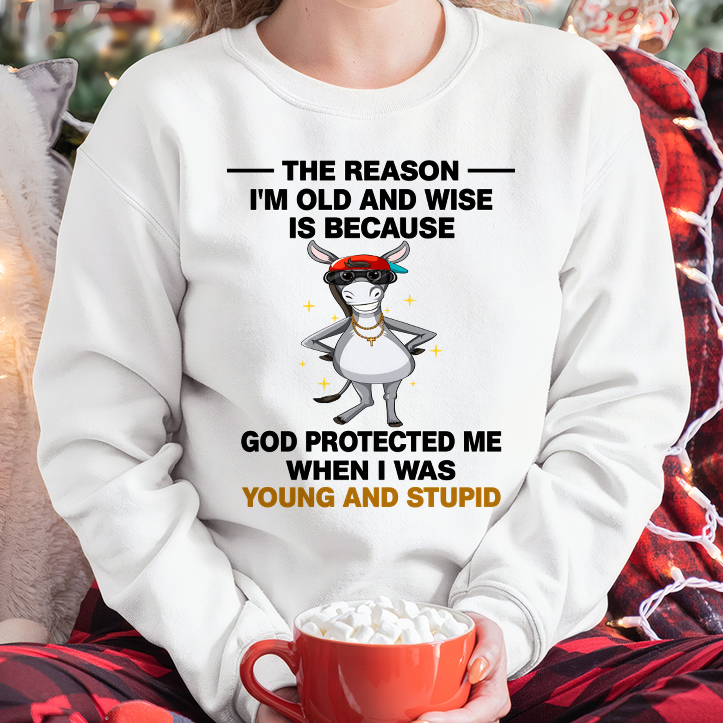 WOMAN SHIRT – Old And Wise Because God Protected Me – Birthday Gift Idea (SKU2604-325-00)