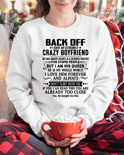 Back Off I Have An Extremely Crazy Boyfriend - - Gift For Wife From Husband - KATE00 (SKUT-BACKOFF-00)