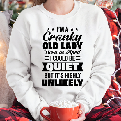 APRIL – Cranky Old Lady Shirt – Funny Birthday Gift for Women (SKU2604-127-04)