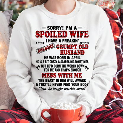 APRIL - AWESOME WIFE - PERFECT GIFT FOR YOUR HUSBAND - (SKU2606-251-04)