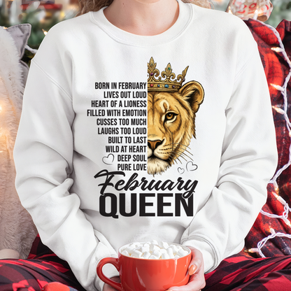 FEBRUARY – February Queen – Born In February – Living Legend Wild At Heart Very Rare – Birthday Gift – Women Shirt (SKU2603-27-02)