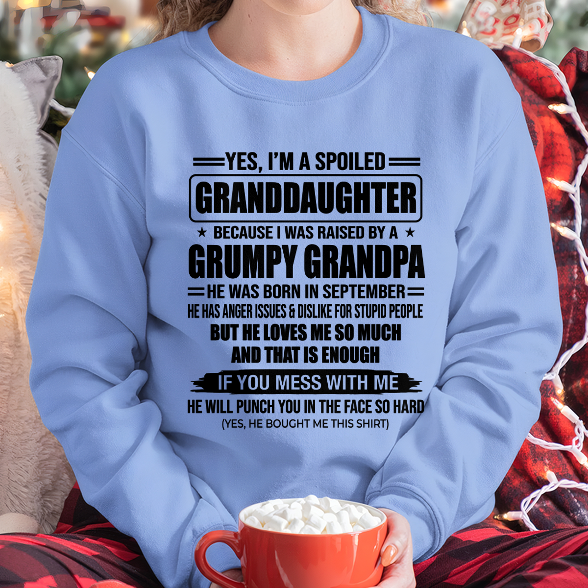 SEPTEMBER - GRUMPY GRANDPA - PERFECT GIFT FOR YOUR GRANDDAUGHTER - (SKU2606-345-09)
