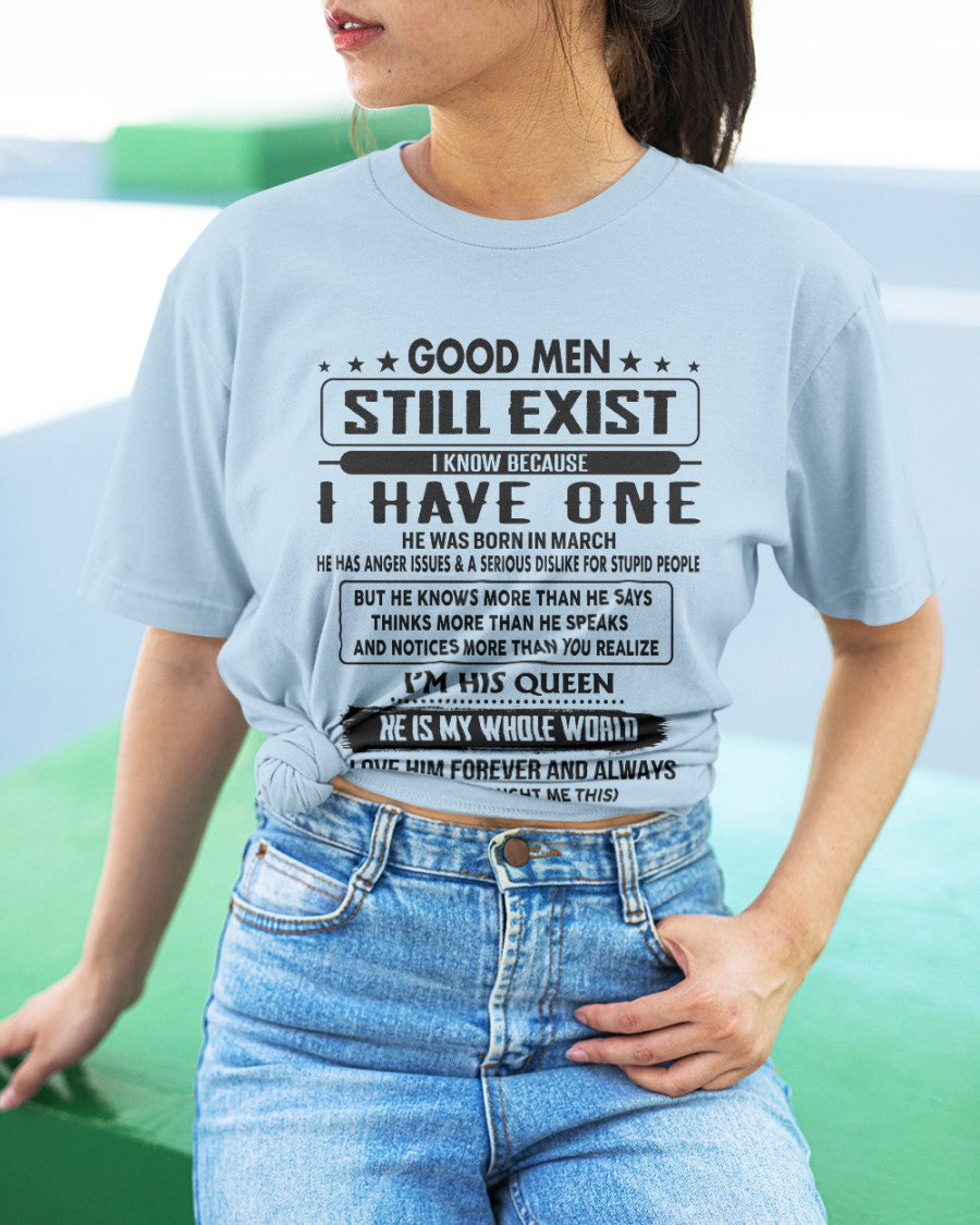 March - Good men Still Exist - gift for your girlfriend, wife from Husband - KATE03 (SKU-GM-03)