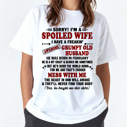 FEBRUARY - AWESOME WIFE - PERFECT GIFT FOR YOUR HUSBAND - (SKU2606-251-02)