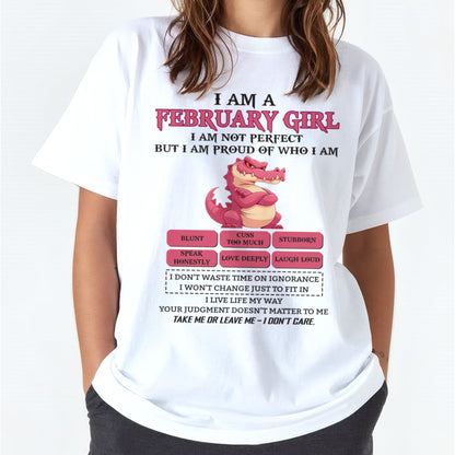 February Girl Shirt – Birthday Gift for Women - KATE02 FMA (SKU10-80-02)