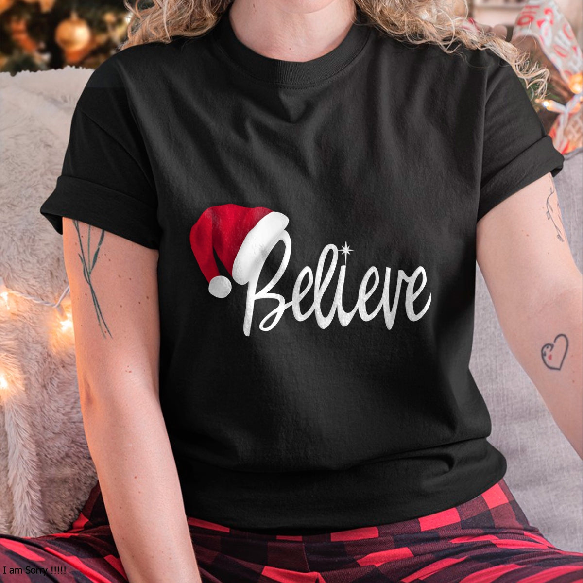 Christmas Long Sleeve T-Shirt - Believe in Santa Claus Shirt - Christmas Unisex T-Shirt/Hoodie/Sweatshirt - HNDS00