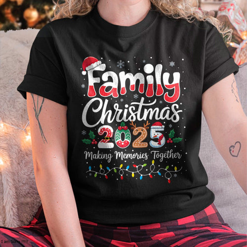 Family Christmas 2025 Matching Outfit Xmas Squad Santa T-Shirt Men Women(SKU-MRCM-6) FMA male