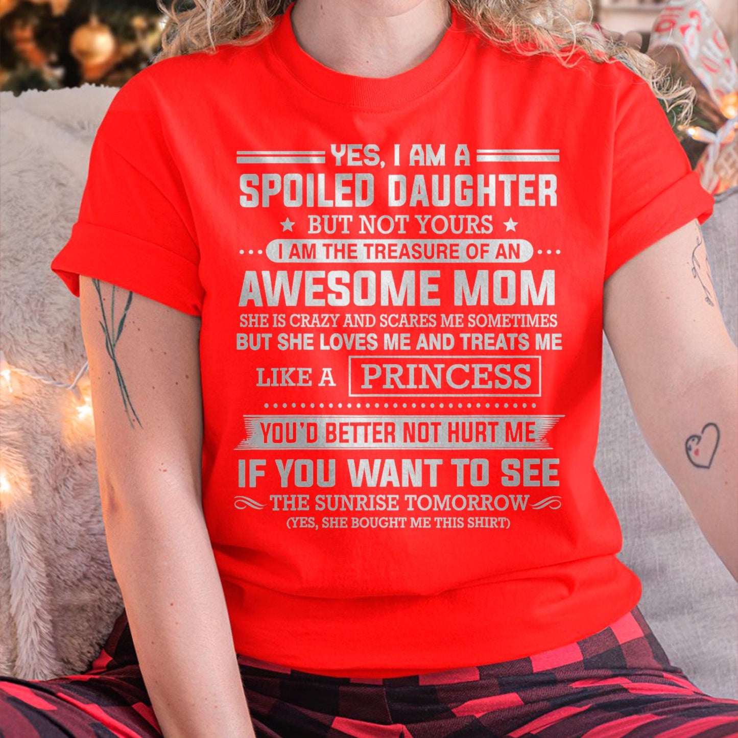 I Get My Attitude From My Freaking Awesome Mom - Gift for Daughter From Mom - KATE00