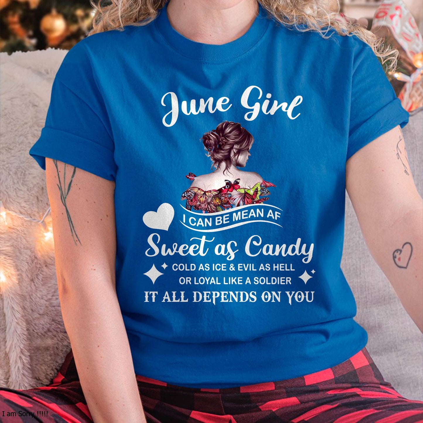 June Girl T-Shirt – Sweet As Candy, Cold As Ice - Birthday Gift for Women - KATE06 (SKU26T-01-38-06)