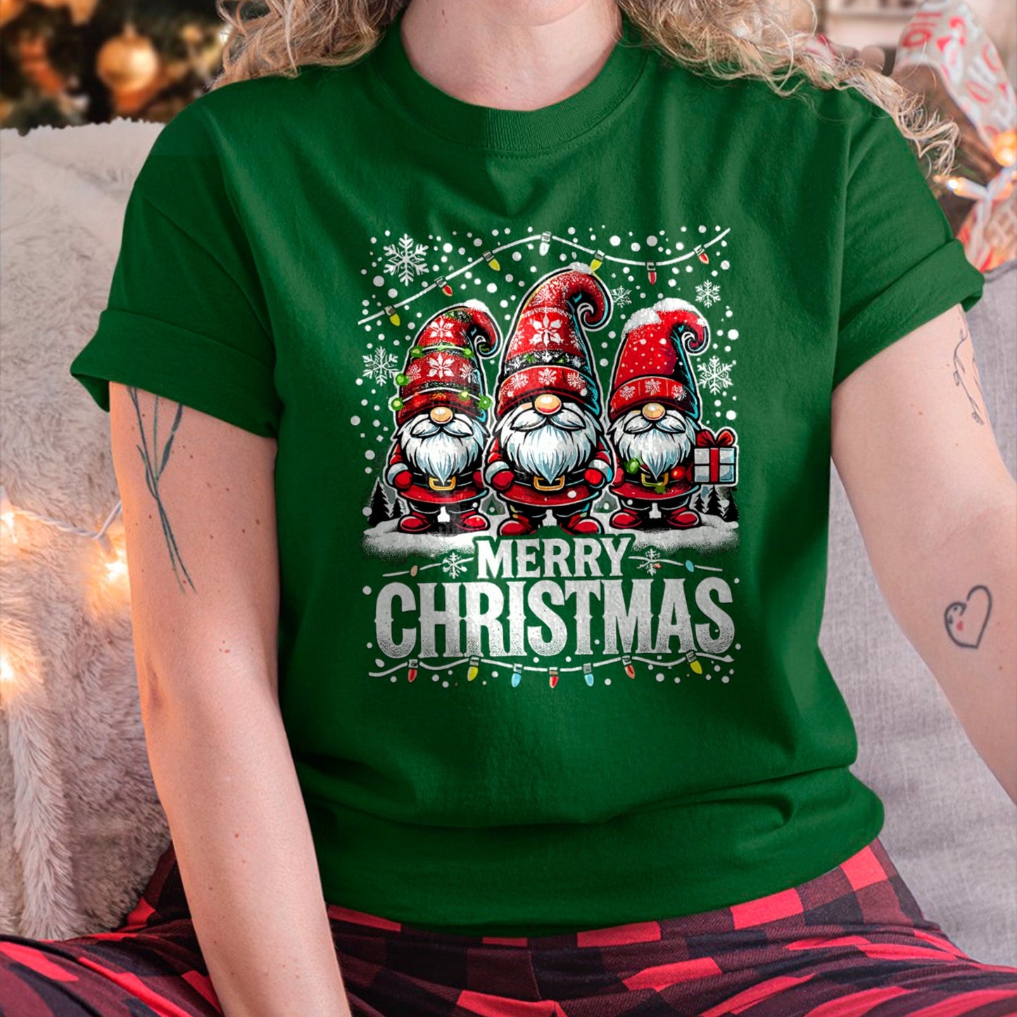 Merry Christmas Gnome Funny Family Christmas T-Shirt (SKU-MRCM-17) FMA