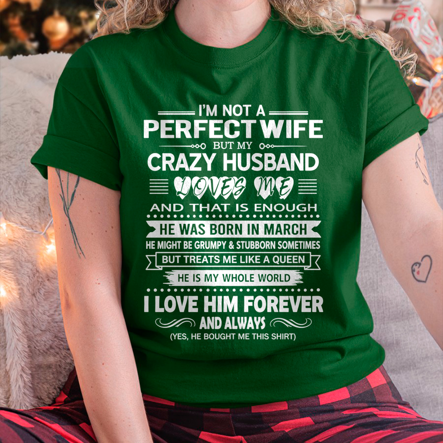MARCH - CRAZY HUSBAND - PERFECT GIFT FOR YOUR WIFE - (SKU2606-367-03)