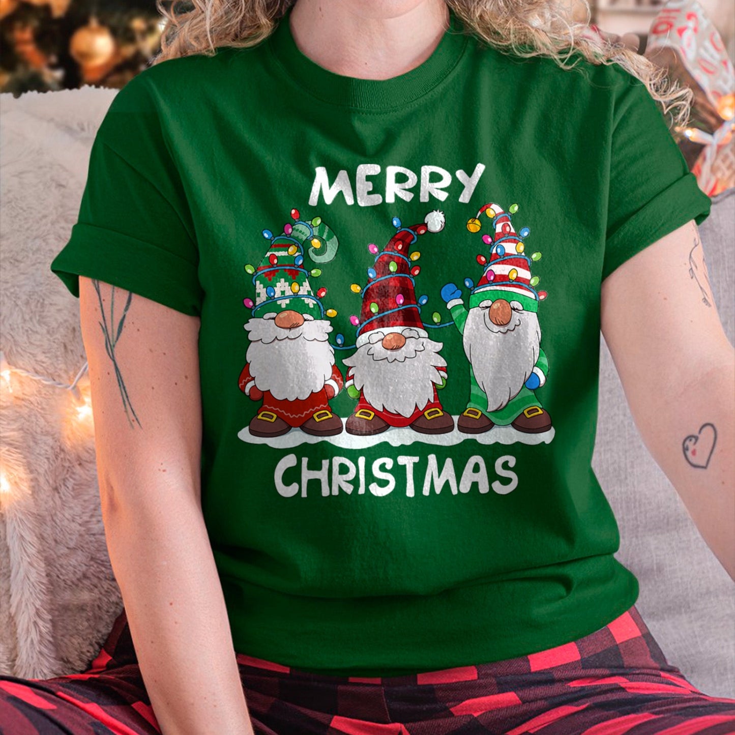 Merry Christmas Gnomes Xmas Family Men Women T-Shirt (SKU-MRCM-18) FMA