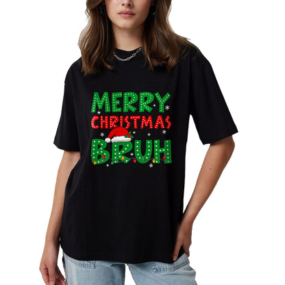 Bruh Meme Funny Saying Bro Greeting Teens Boys Men Christmas T-Shirt - Christmas Unisex T-Shirt/Hoodie/Sweatshirt - HNDS00
