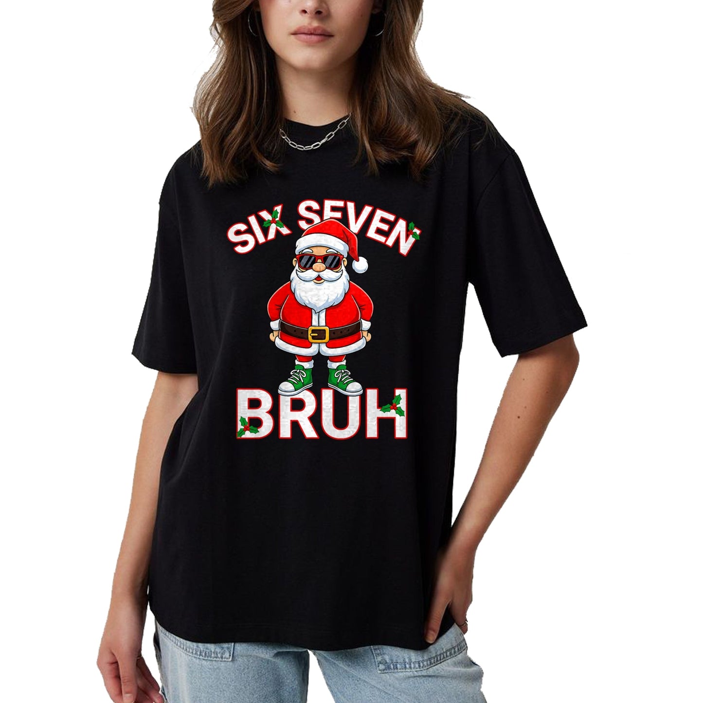 Funny 67 Six Seven Christmas Bruh Santa T-Shirt - Christmas Unisex T-Shirt/Hoodie/Sweatshirt - HNDS00 (SKU-T-CHRISTMAS-1911A)