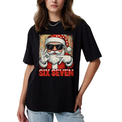 Funny Six Seven Meme Christmas Cool Santa Saying 6 7 T-Shirt - Christmas Unisex T-Shirt/Hoodie/Sweatshirt - HNDS00
