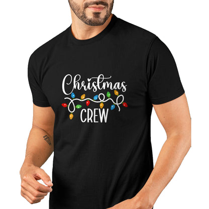 Christmas Crew Xmas Lights Family Matching Pajamas Holiday T-Shirt - Christmas Unisex T-Shirt/Hoodie/Sweatshirt - HNDS00