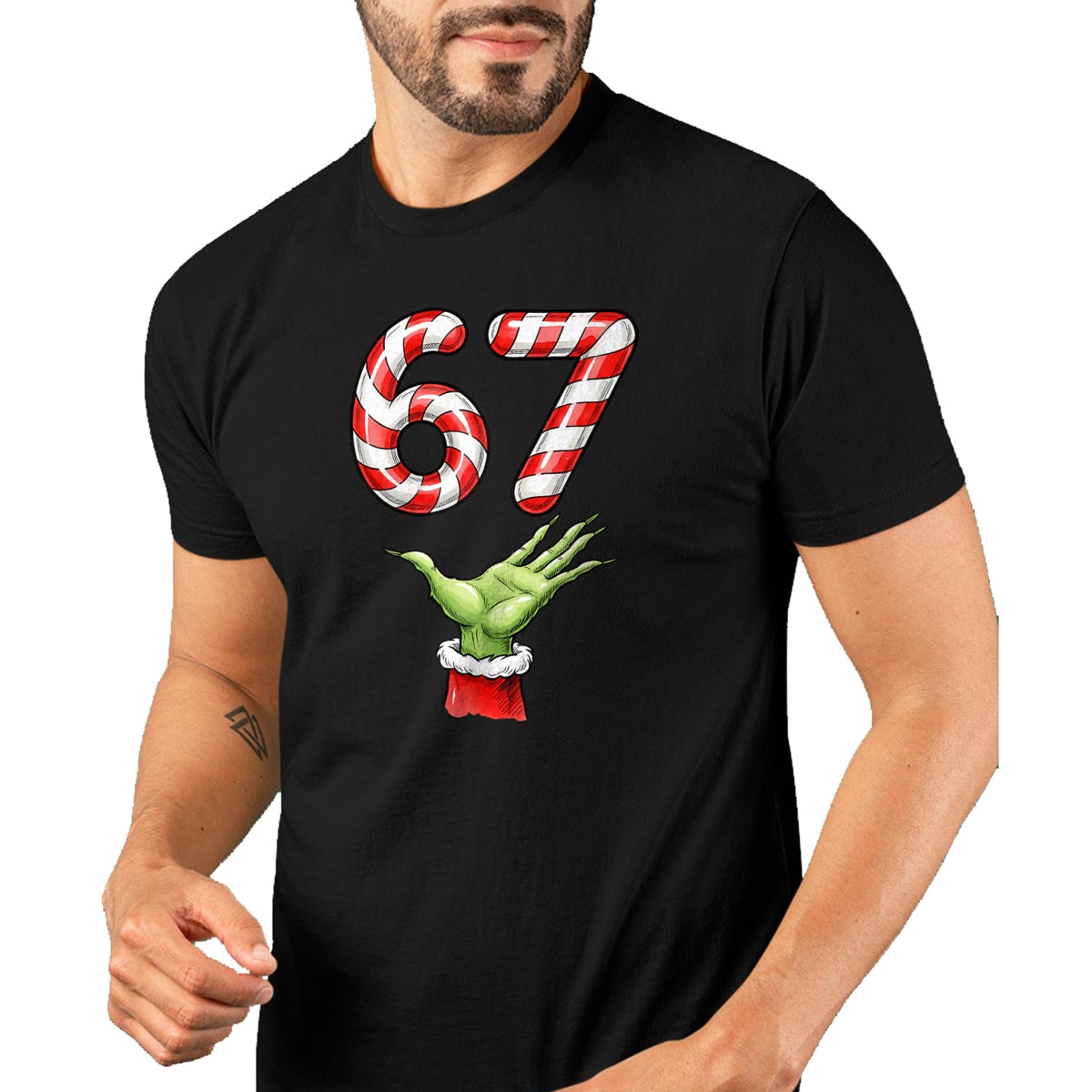 Santa Six Seven 67 Meme Christmas 67 Candy Cane Kids Boys T-Shirt - Christmas Unisex T-Shirt/Hoodie/Sweatshirt - HNDS00