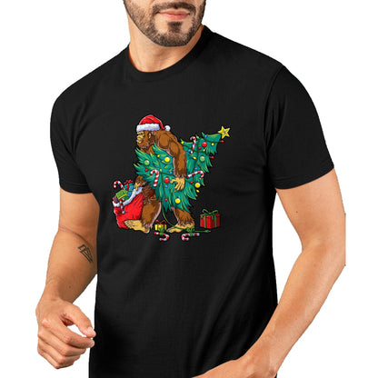 Most Wonderful Christmas Co Bigfoot Christmas Tree Lights Xmas Boys Men Sasquax T-Shirt - Christmas Unisex T-Shirt/Hoodie/Sweatshirt - HNDS00