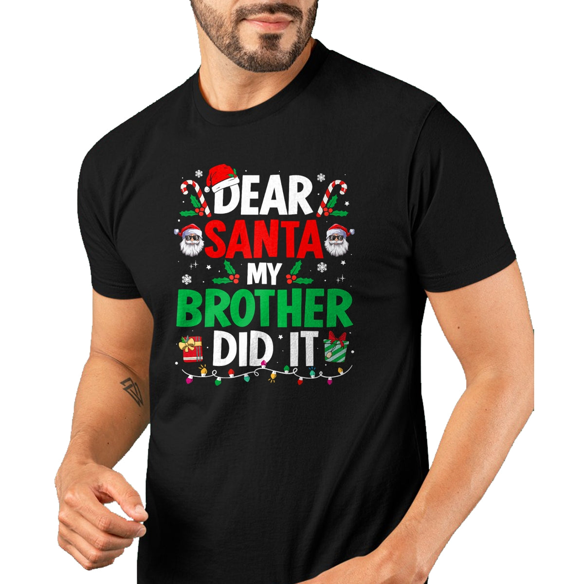 Dear Santa My Brother Did It Funny Christmas Boys Girls Kids T-Shirt - Christmas Unisex T-Shirt/Hoodie/Sweatshirt - HNDS00