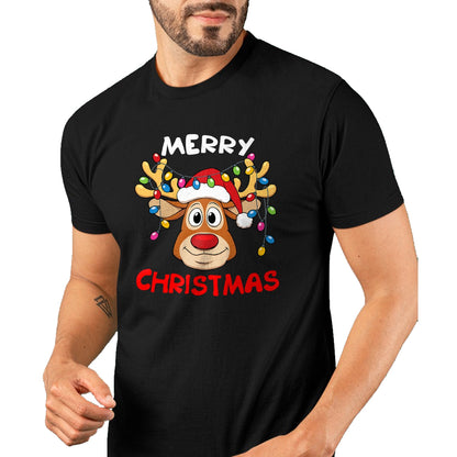Merry Christmas Reindeer Xmas Family Men Women T-Shirt - Christmas Unisex T-Shirt/Hoodie/Sweatshirt - HNDS00