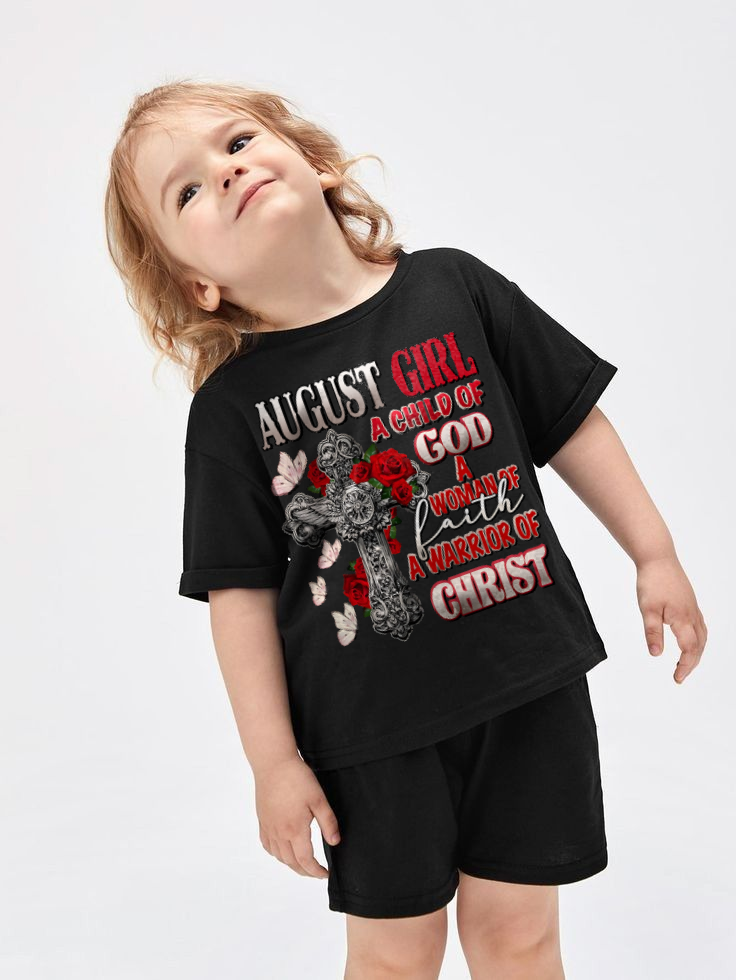 AUGUST GIRL SHIRT – Child Of God Woman Of Faith Warrior Of Christ – Christian Gift For Women (SKU2605-119-08)