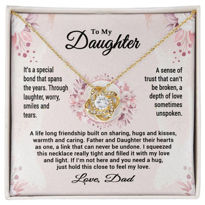 TO MY DAUGHTER FROM DAD - Premium Love Knot Necklace