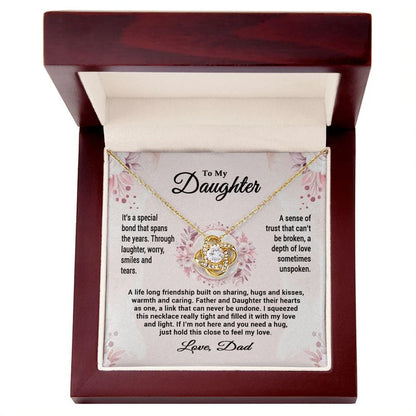 TO MY DAUGHTER FROM DAD - Premium Love Knot Necklace