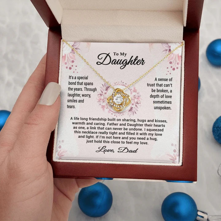 TO MY DAUGHTER FROM DAD - Premium Love Knot Necklace
