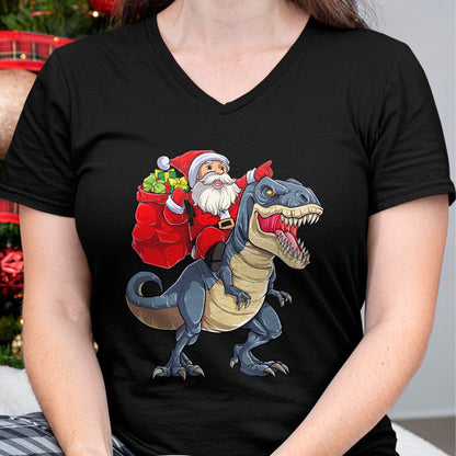 Dinosaur T rex Christmas Santa Boys Men Girls Xmas Squad T-Shirt - Christmas Unisex T-Shirt/Hoodie/Sweatshirt - HNDS00