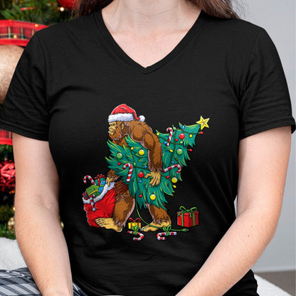Most Wonderful Christmas Co Bigfoot Christmas Tree Lights Xmas Boys Men Sasquax T-Shirt - Christmas Unisex T-Shirt/Hoodie/Sweatshirt - HNDS00