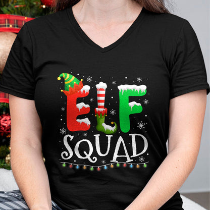 Elf Family Christmas Matching Pajamas Xmas Elf Squad T-Shirt - Christmas Unisex T-Shirt/Hoodie/Sweatshirt - HNDS00