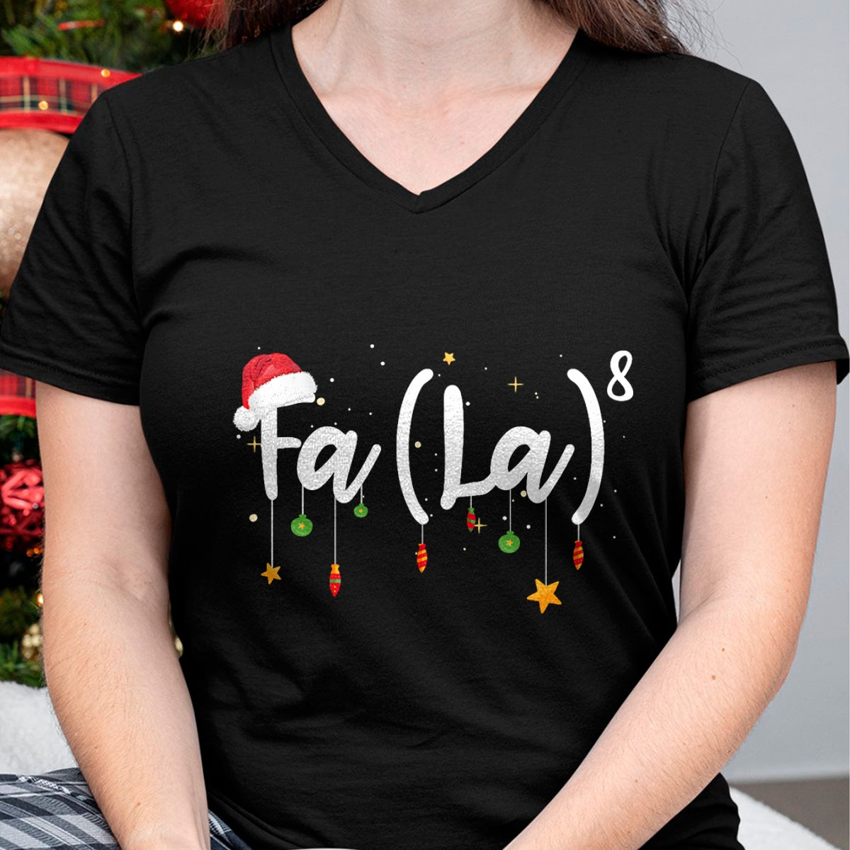 FA (LA)8 Funny Christmas Santa Fa La Math T-Shirt - Christmas Unisex T-Shirt/Hoodie/Sweatshirt - HNDS00