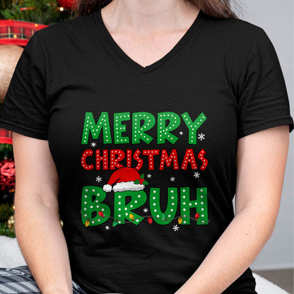 Bruh Meme Funny Saying Bro Greeting Teens Boys Men Christmas T-Shirt - Christmas Unisex T-Shirt/Hoodie/Sweatshirt - HNDS00